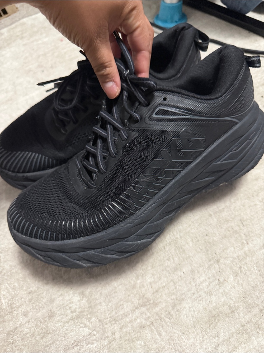Hoka One One Women's All-Black Cushioned Running Shoes